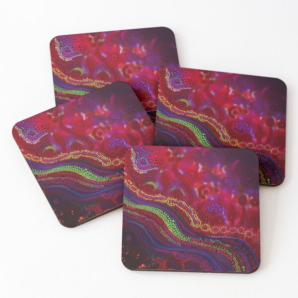 Item preview, Aboriginal Inspired Dot Art - Magma Splashes designed and sold by GrinGalore.