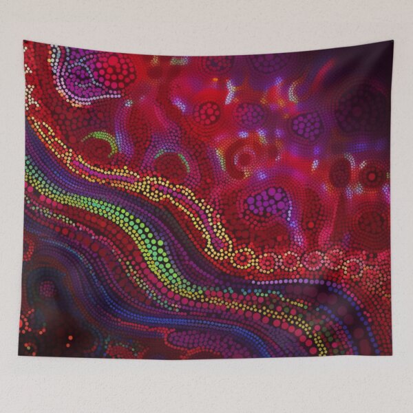 Item preview, Aboriginal Inspired Dot Art - Magma Splashes designed and sold by GrinGalore.