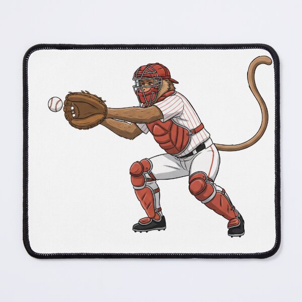 Item preview, Proboscis Power: Baseball Monkey Player Collection - Pitcher, Catcher, Batter & Fielder Art designed and sold by Wild-way Art.
