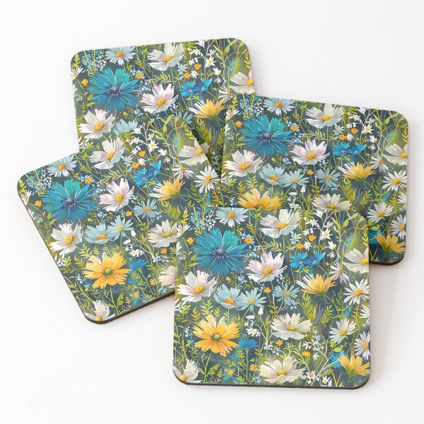 Item preview, Colorful Wildflower With Blue, Yellow, And White Daisies designed and sold by CoolPixels.