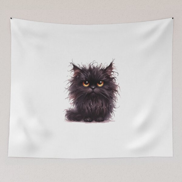 Item preview, Grumpy Black Cat 17 designed and sold by Purranova.