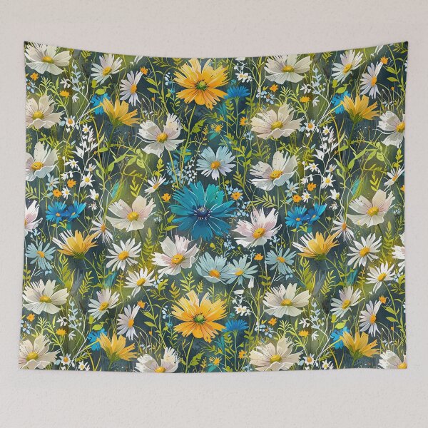 Item preview, Colorful Wildflower With Blue, Yellow, And White Daisies designed and sold by CoolPixels.