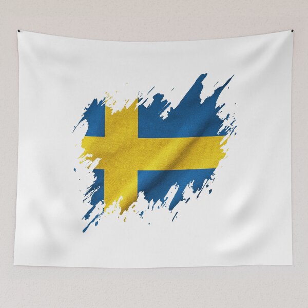 Item preview, Torn Swedish flag, Swedish pride designed and sold by Dressyourflag.