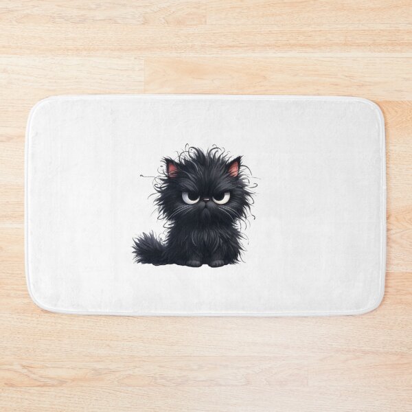 Item preview, Grumpy Black Cat 18 designed and sold by Purranova.