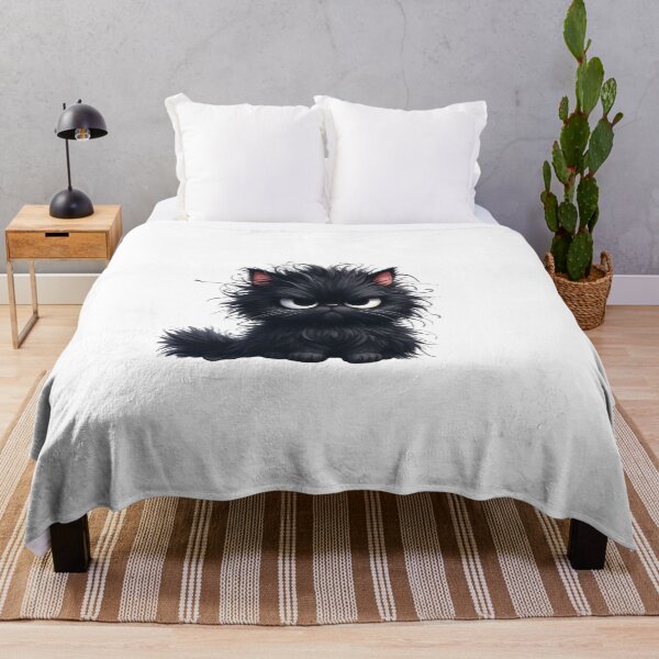 Item preview, Grumpy Black Cat 18 designed and sold by Purranova.