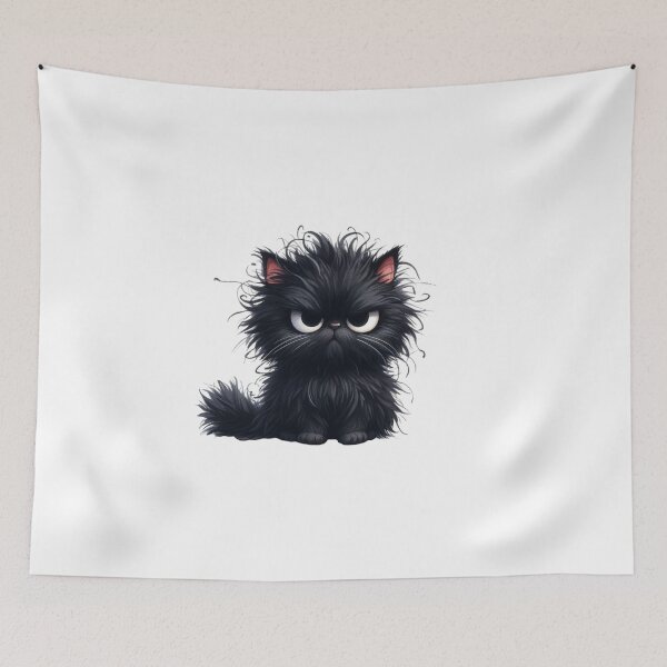 Item preview, Grumpy Black Cat 18 designed and sold by Purranova.