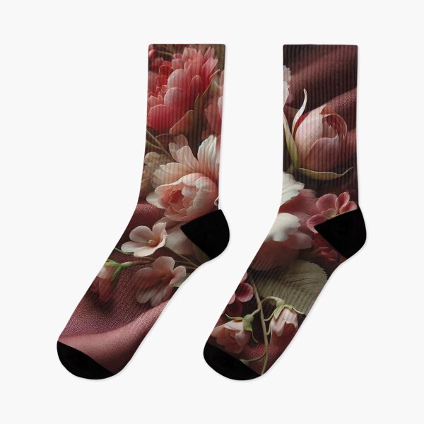 Item preview, Velvet Flowers – Floral Elegance on Burgundy Drape designed and sold by Tommandjerry.