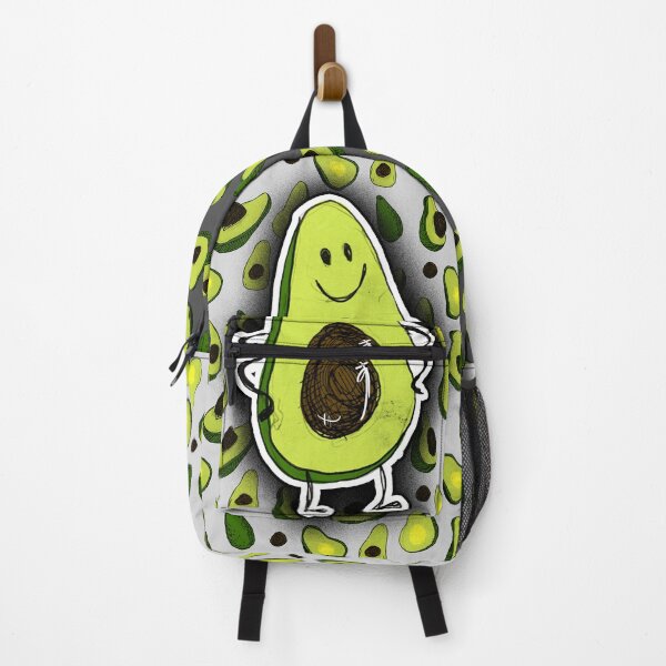 Item preview, Cute Avocado Pattern Backpack – Gray Background designed and sold by jh0o.