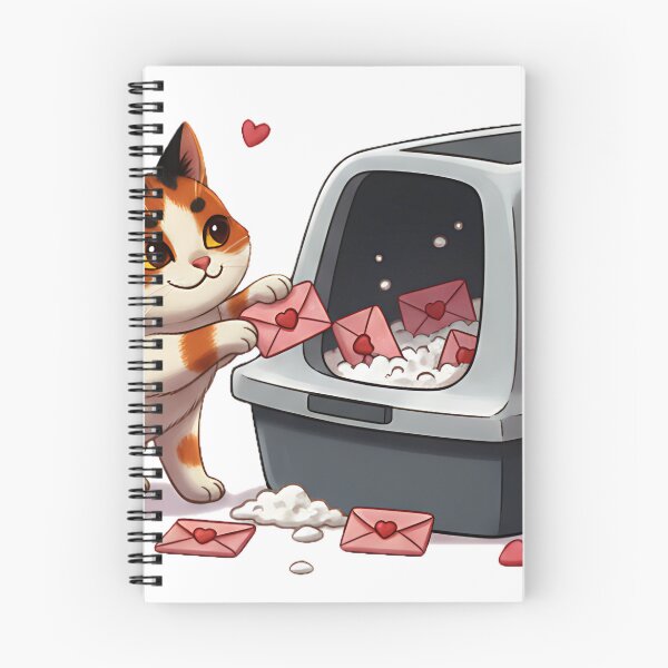 Item preview, Litter Love Letters, When romance meets reality. Funny cat art, meme-style Valentine, comedy illustrations designed and sold by meesub.