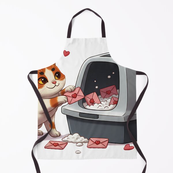 Item preview, Litter Love Letters, When romance meets reality. Funny cat art, meme-style Valentine, comedy illustrations designed and sold by meesub.