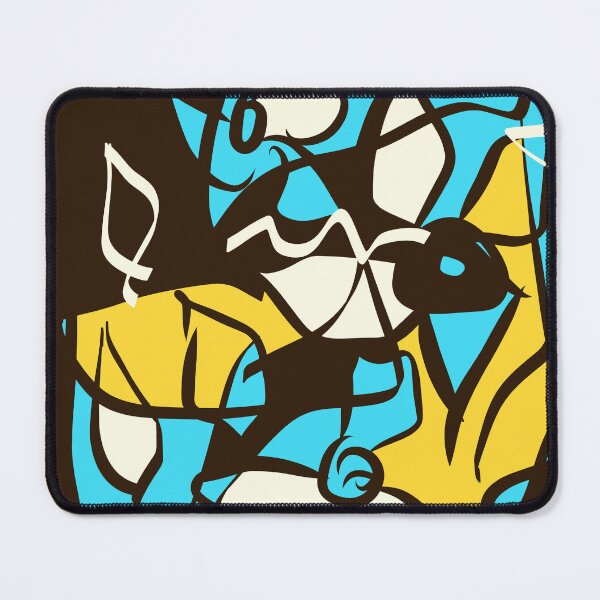 Item preview, Turquoise and Yellow Abstract with Black Accents designed and sold by Jessielee72.