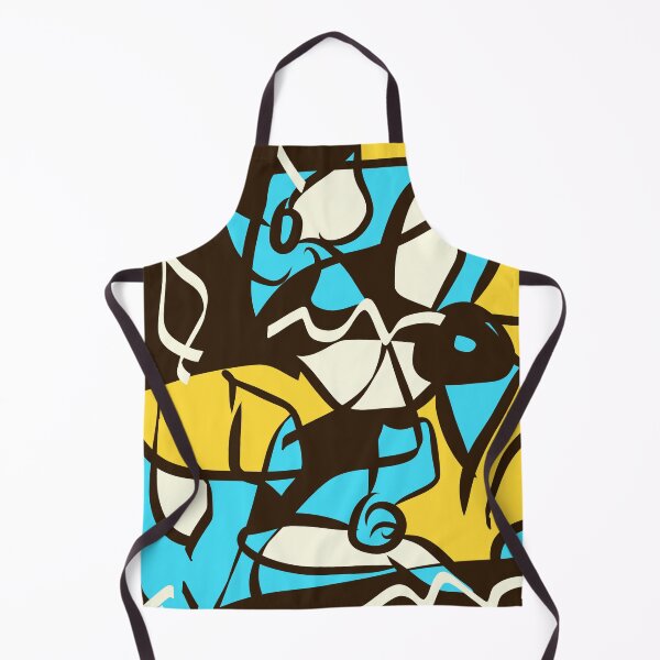Item preview, Turquoise and Yellow Abstract with Black Accents  designed and sold by Jessielee72.