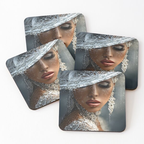 Item preview, Elegant Woman in Stunning Silver-Embellished Outfit designed and sold by Artessie.