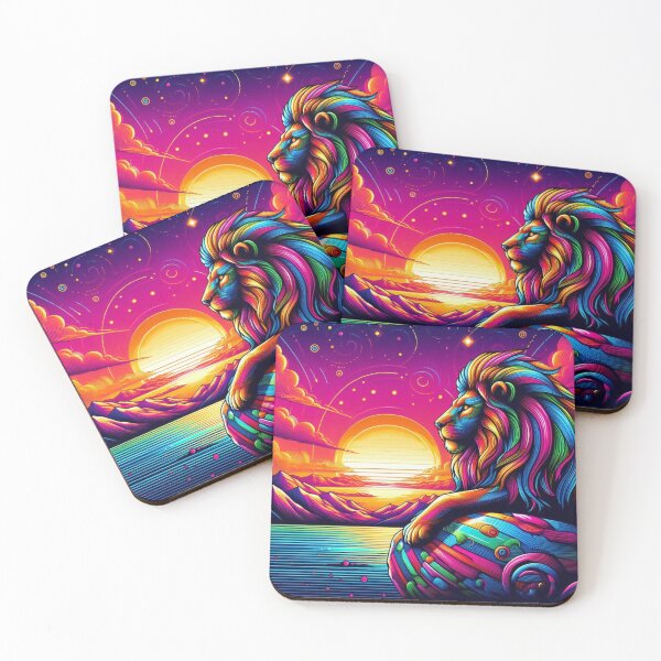 Item preview, "Cosmic Lion at Sunset – Surreal Planetary Majesty" designed and sold by Dogandesighn.