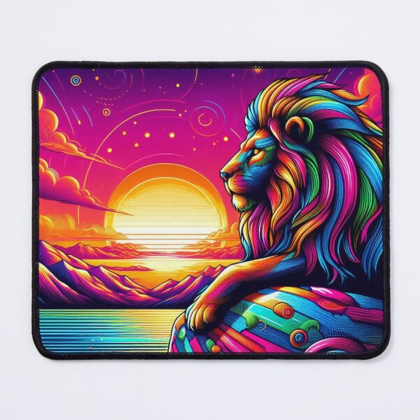 Item preview, "Cosmic Lion at Sunset – Surreal Planetary Majesty" designed and sold by Dogandesighn.