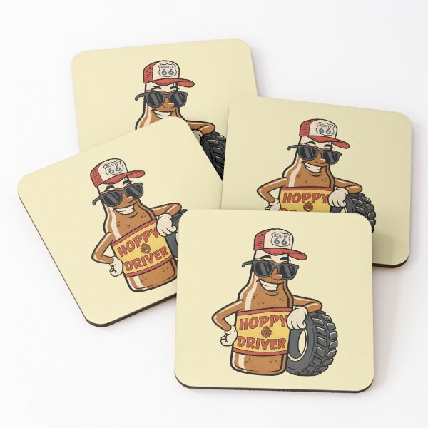 Item preview, Hoppy Driver – Funny Beer Lover Trucker Retro Art designed and sold by Imaginationbeyond.