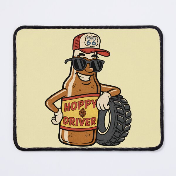 Item preview, Hoppy Driver – Funny Beer Lover Trucker Retro Art designed and sold by Imaginationbeyond.
