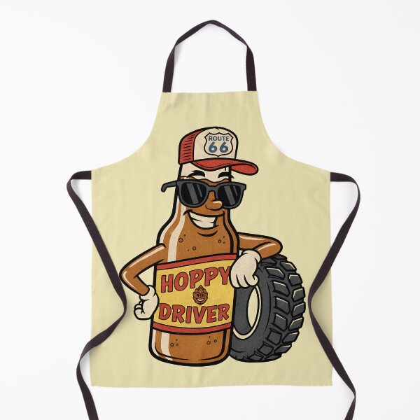 Item preview, Hoppy Driver – Funny Beer Lover Trucker Retro Art designed and sold by Imaginationbeyond.