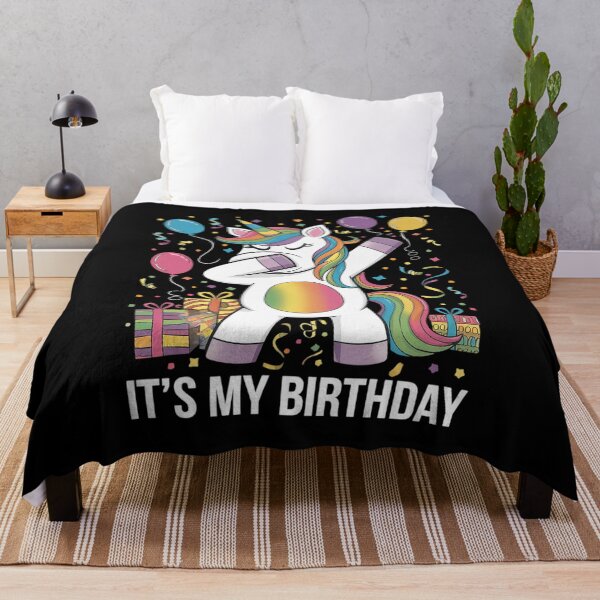 Item preview, It's My Birthday for Girls Unicorn Dabbing Party designed and sold by HuValverdeArt.