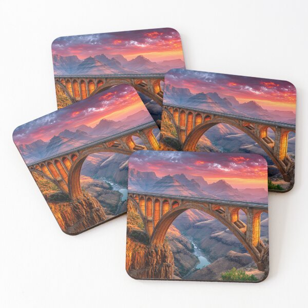 Item preview, Majestic Bridge Over the Serene Canyon Landscape designed and sold by Artessie.