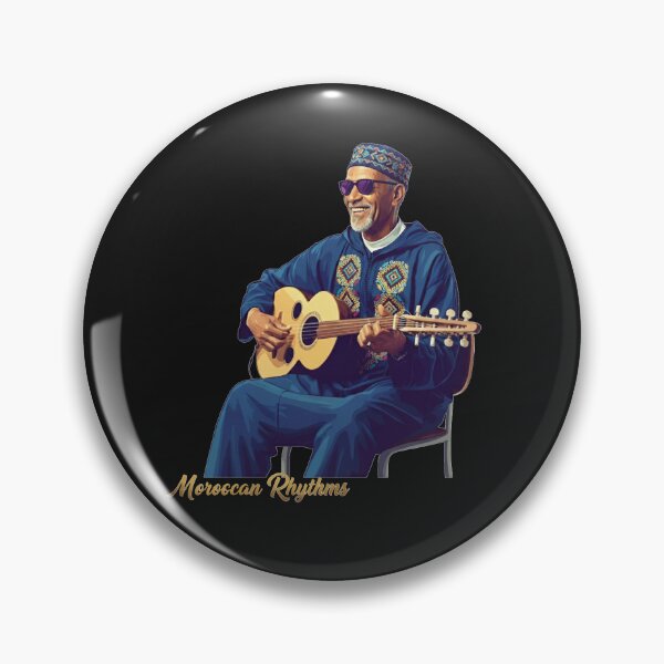 Item preview, Moroccan Rhythms: Gnawa Musician in Djellaba Playing Luth designed and sold by designwiss.