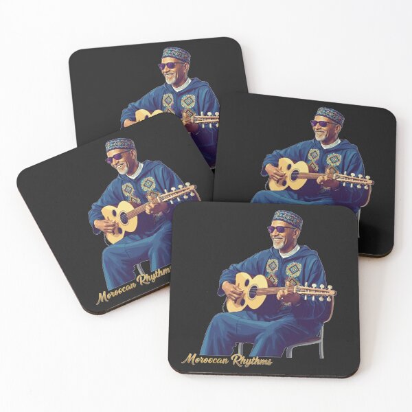 Item preview, Moroccan Rhythms: Gnawa Musician in Djellaba Playing Luth designed and sold by designwiss.