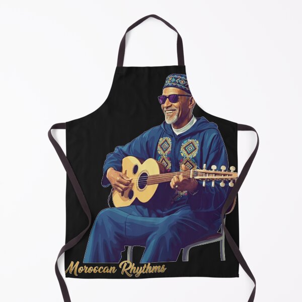 Item preview, Moroccan Rhythms: Gnawa Musician in Djellaba Playing Luth designed and sold by designwiss.
