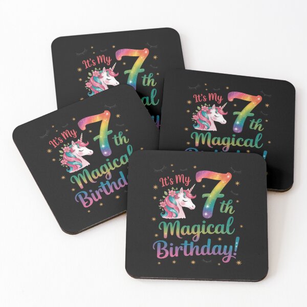 Item preview, It's My Magical 7th Birthday 7 Years Old Bday Girl designed and sold by HuValverdeArt.