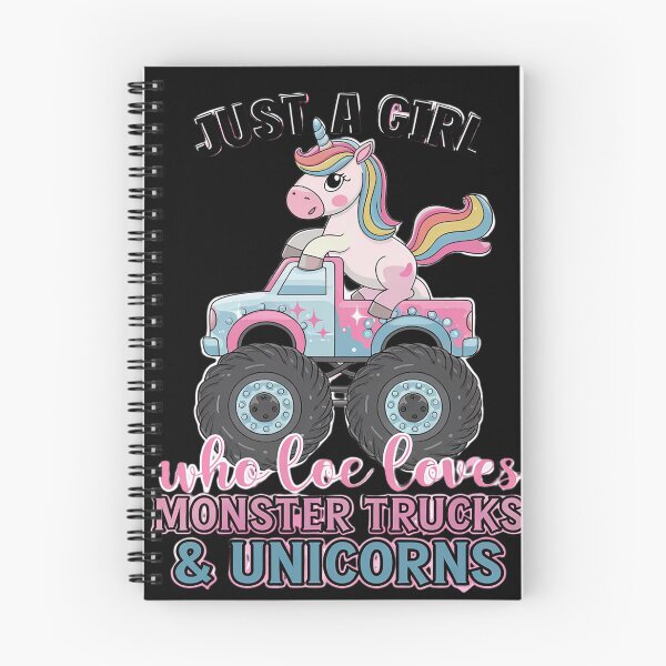 Item preview, Just a Girl Who Loves Monster Trucks and Unicorns designed and sold by HuValverdeArt.