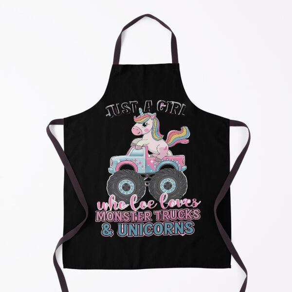 Item preview, Just a Girl Who Loves Monster Trucks and Unicorns designed and sold by HuValverdeArt.