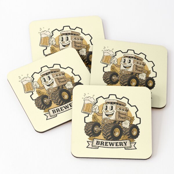 Item preview, Brewed Power Brewery – Funny Beer Lover Monster Truck Retro designed and sold by Imaginationbeyond.