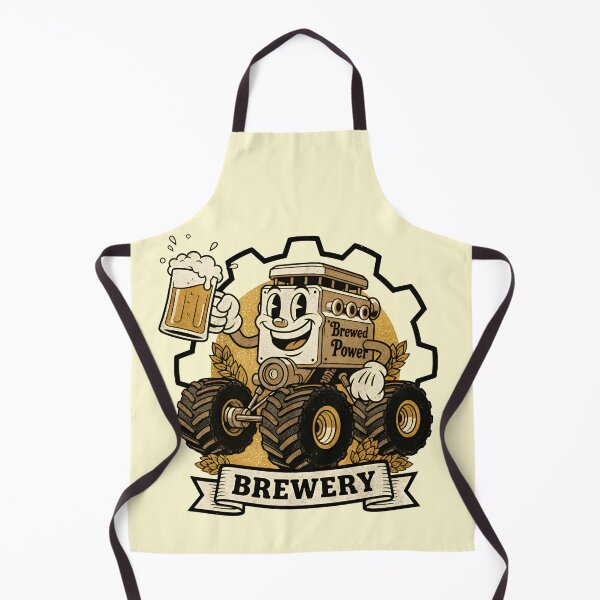 Item preview, Brewed Power Brewery – Funny Beer Lover Monster Truck Retro designed and sold by Imaginationbeyond.