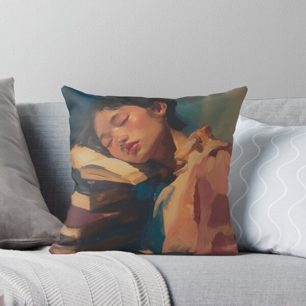 Item preview, Girl Sleeping on Books - Dreamy Vibes designed and sold by trajeado14.