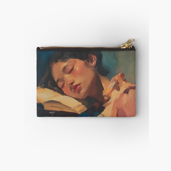 Item preview, Girl Sleeping on Books - Dreamy Vibes designed and sold by trajeado14.