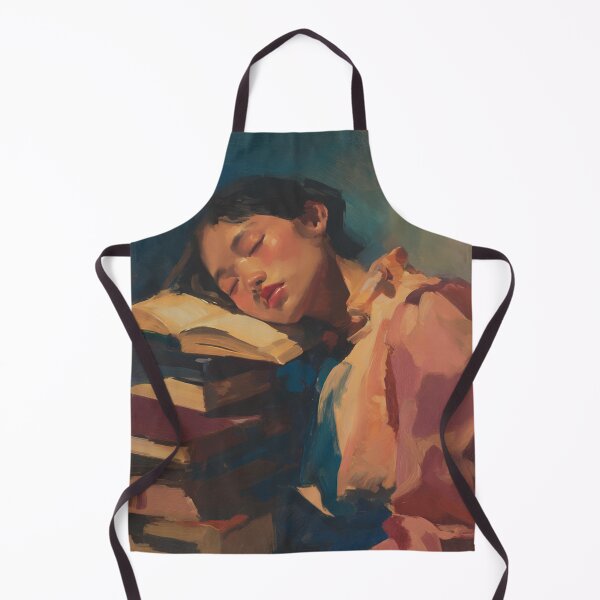 Item preview, Girl Sleeping on Books - Dreamy Vibes designed and sold by trajeado14.