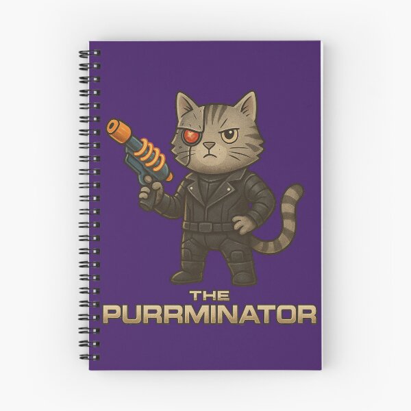 Item preview, THE PURRMINATOR – Cyborg Cat on a Mission designed and sold by OddJobsOnly.