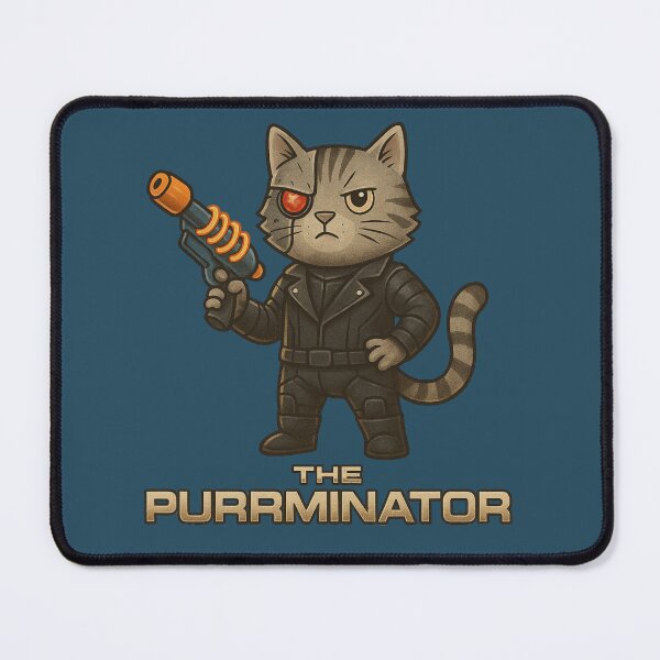 Item preview, THE PURRMINATOR – Cyborg Cat on a Mission designed and sold by OddJobsOnly.