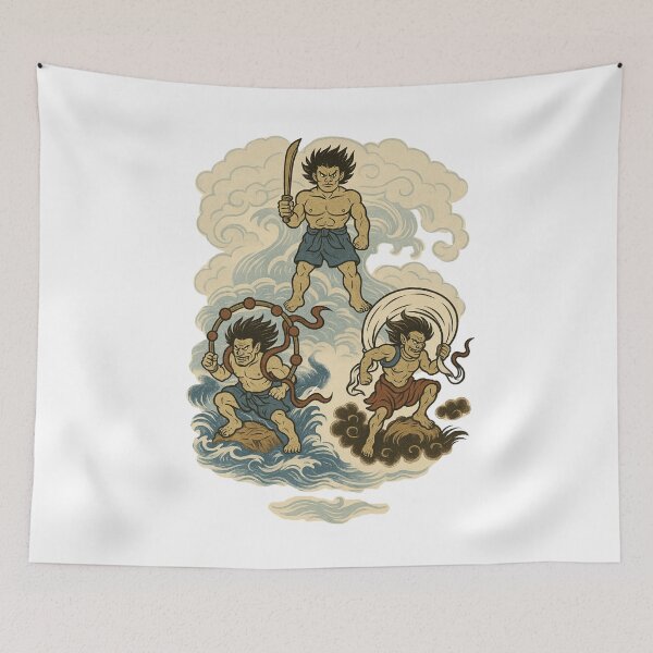 Item preview, Susanoo, Raijin & Fujin — The Guardian Trio designed and sold by Lazy-Genius-Co.
