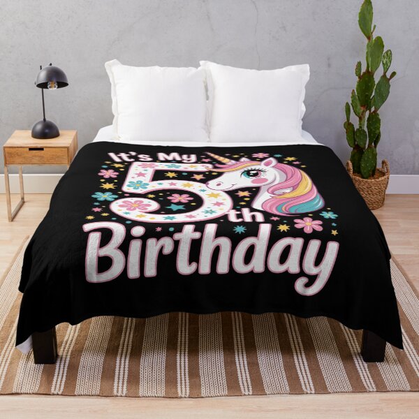 Item preview, Kids Its My 5 Years Old Girls Teens 5th Birthday Unicorn designed and sold by HuValverdeArt.