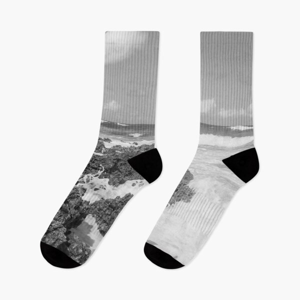 Item preview, turbulent waves crashing against the rocks on the beach designed and sold by felipequeiroz.