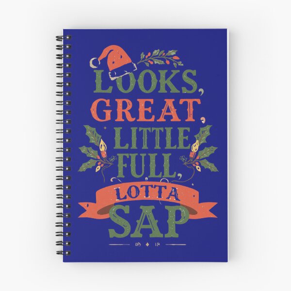 Item preview, Looks Great, Little Full, Lotta Sap – Funny Christmas Quote Retro Design designed and sold by phiawdesign9.