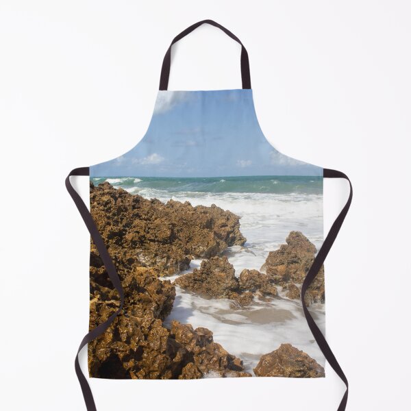 Item preview, turbulent waves crashing against the rocks on the beach 2 designed and sold by felipequeiroz.