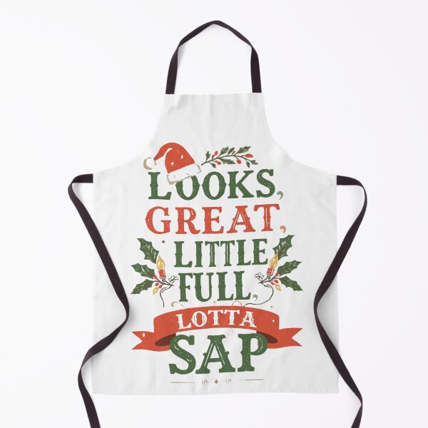 Item preview, Looks Great, Little Full, Lotta Sap – Funny Christmas Quote Retro Design designed and sold by phiawdesign9.