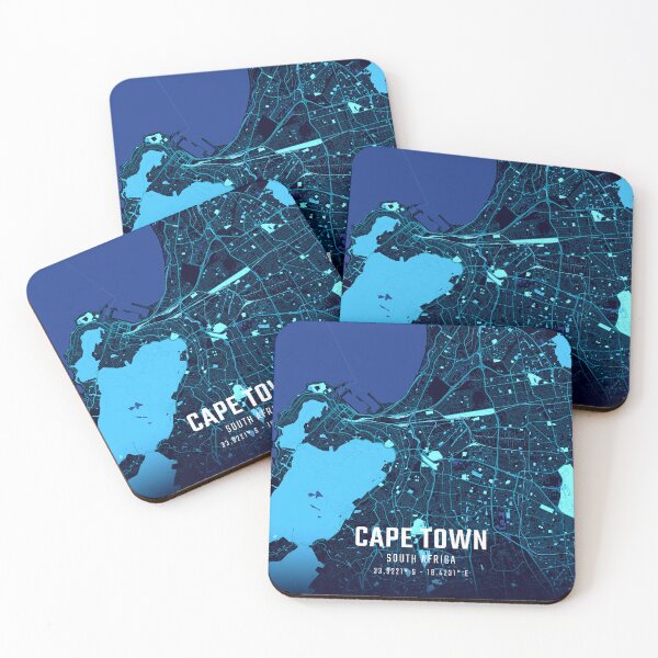 Item preview, Cape Town Midnight City Map designed and sold by HomeLivingCo.