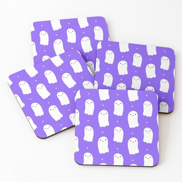 Item preview, Halloween cute smiling happy white ghosts with stars designed and sold by Nicola-Rowe.