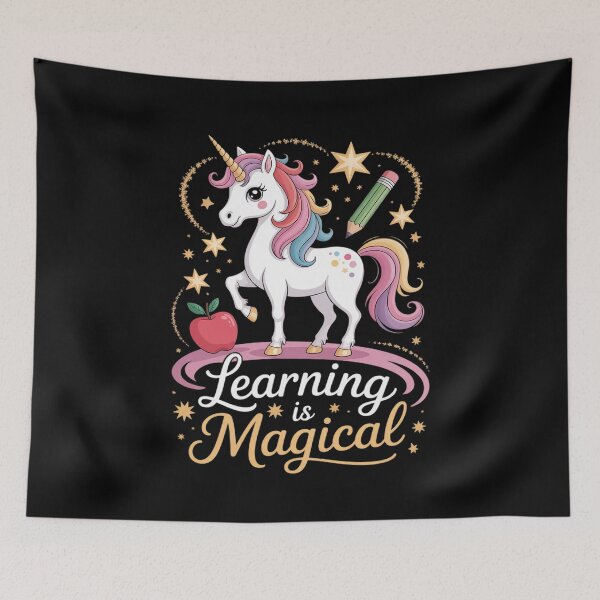 Item preview, LEARNING IS MAGICAL TEACHER UNICORN BACK TO SCHOOL UNICORN designed and sold by GGrizeldaRivas.