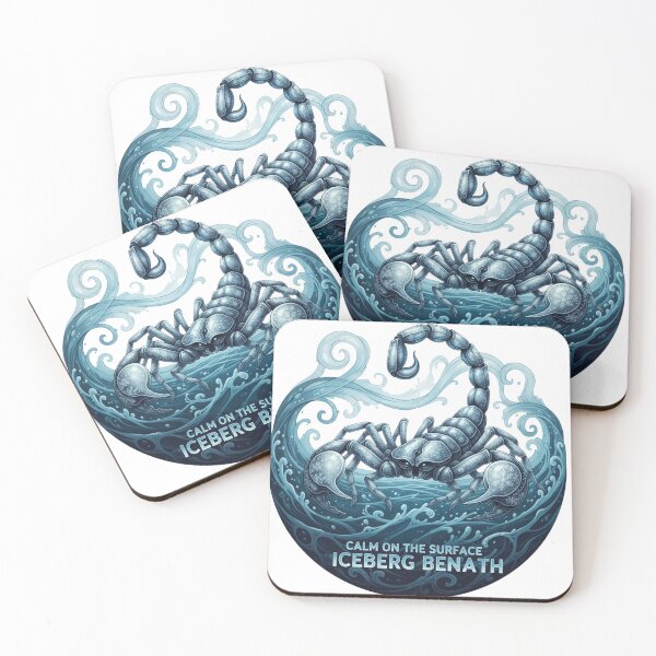 Item preview, Scorpio Zodiac Sign Art - Iceberg Beneath: Calm on the Surface designed and sold by VandalMuse.