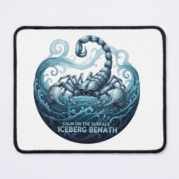 Item preview, Scorpio Zodiac Sign Art - Iceberg Beneath: Calm on the Surface designed and sold by VandalMuse.