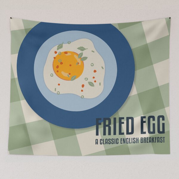 Item preview, Fried Egg – A Classic English Breakfast designed and sold by Drawings Project.
