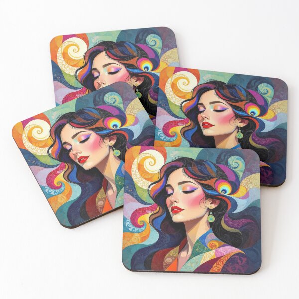 Item preview, Abstract Portrait of a Dreamer – Complicated & Dreamy, where Colors meet Thoughts designed and sold by FotoworldEdel.